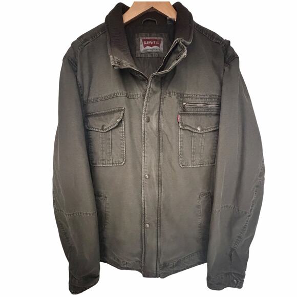 Levi's Other - Levi's Olive Utility Jacket Mens XXL
